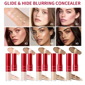 1Pcs Glide&Hide Blurring Concealer - Creamy texture Conceals dark circles and wrinkles Dual formula (liquid tip & balm stick) Long-lasting wear Coverage Womens cosmetics Makeup Foundation