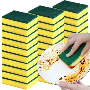 Kitchen Dish Sponge Brush, Dishwashing Sponge, Soft Absorbent Cleaning Tool, Rust Removal Pad, Scrubbing Pad, Ideal for Pots and Bowls, 1/5/10 Pieces, Home Cleaning Essentials, Kitchen Cleaning Supplies