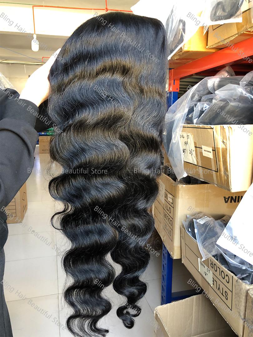 Bling Hair 360 Full Lace Wig 28 30 Inch Straight Transparent Lace Front Wigs Human Hair For Women Brazilian Remy Wig