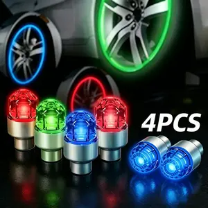 LED wheel light Waterproof Luminous Car Tire Valve Caps Vibration-Sensitive LED Tire Valve Cap-bicycle car motorcycle tire led,summervibes