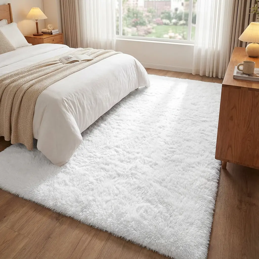 XEXSIN Rectangle Ultra Soft Fluffy Thickened Memory-Foam Large Area Rug, Indoor Carpet for Kid Room, Aesthetic Girl Room Decor
