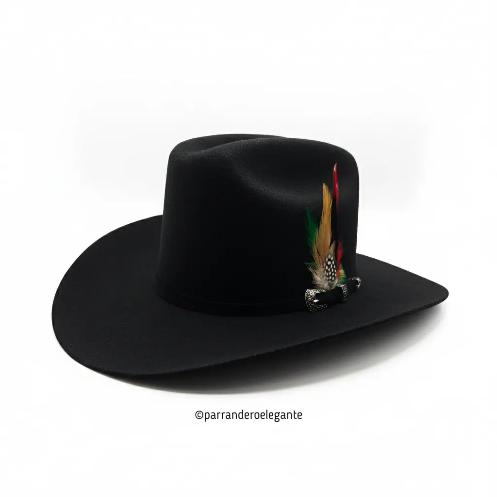 White Diamond Sinaloa Texana Wool Felt Hat - Black, Chocolate
