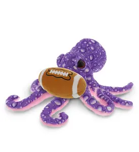 PLUSH FOOTBALL - WILD COLLECTION PLUSH - 12" PURPLE OCTOPUS
