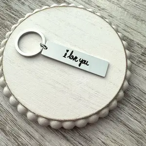 Handwritten Keychain Personalized Keepsake Gift Real Handwriting Engrave Keychain-USA MADE & SHIPPPED
