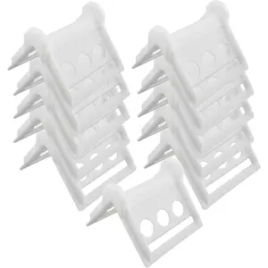 20 Pack 4 Inch Plastic Corner Flatbed Edge Protectors, White 2" - 4" Tie Down Strap Protectors for Cargo Loads, Heavy Duty Edge Corner Guard for Preventing Damage to Cargo Edges Equipment