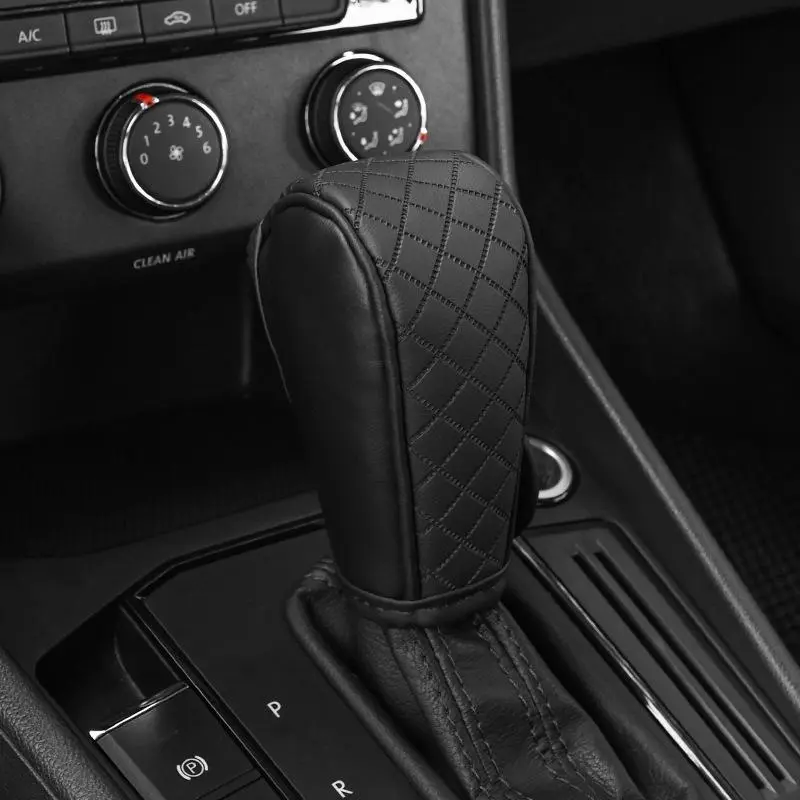 PU Leather Car Gear Shift Knob Cover, Non-Slip Shift Lever Protective Cover, Automotive Car Interior Accessories