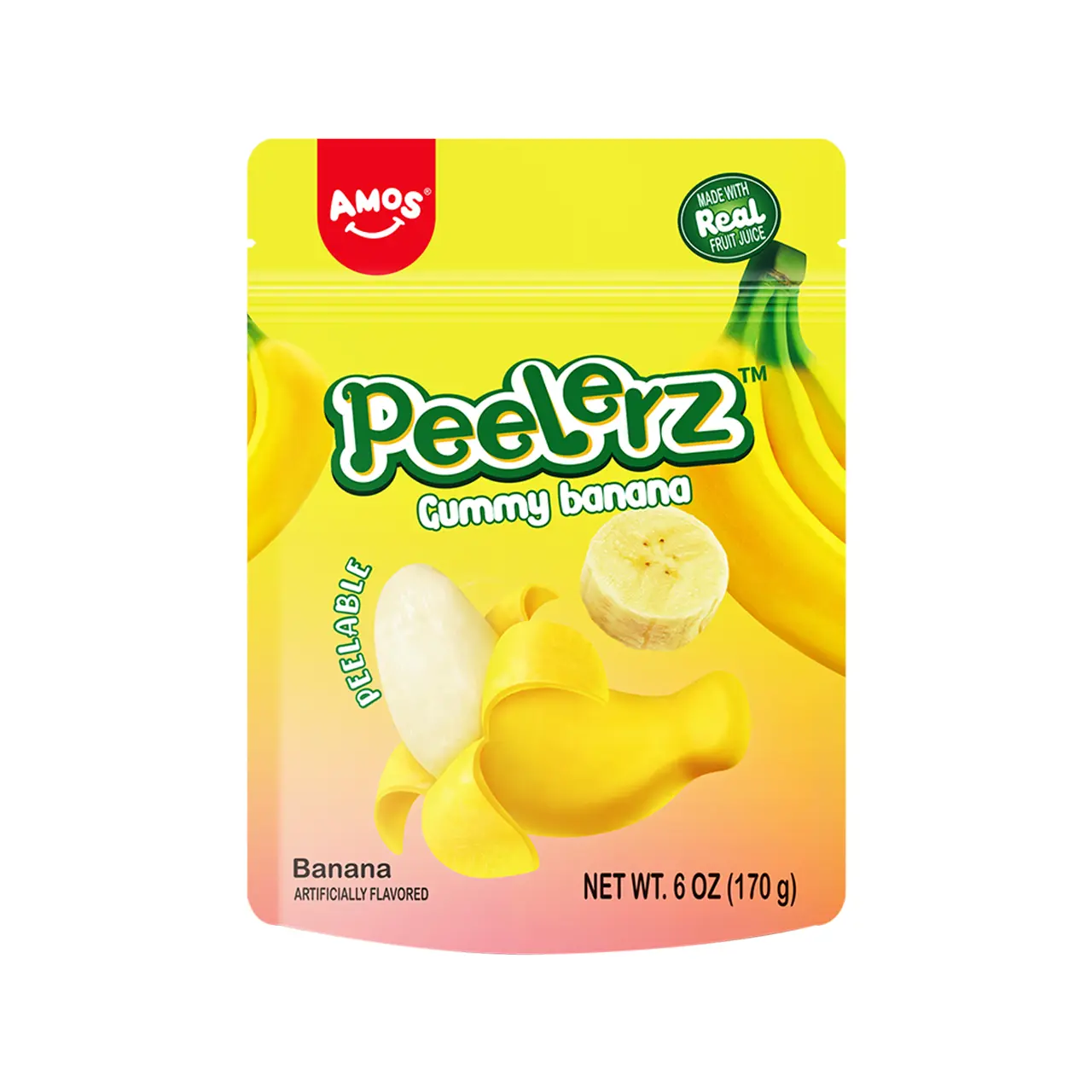 Amos Gummy Peelerz Banana Candy Amos Gummy Peelerz Banana Candy