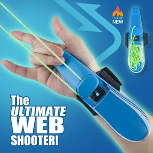 ZipString Rope Launcher USB-C Rechargeable Webshooter with Glow-in-the-Dark Green Rope Interactive Play for Kids Boys Girls Perfect Holiday Gift Christmas New Year Birthday