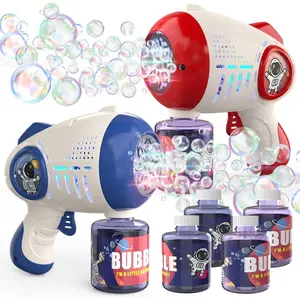 SleekHush Eagle Stone 2 Pack Bubble Machine, Automatic Light Up Bubble Blower with 4 Bottles 10 Bags Refill Solution, Bubble Toys, Wedding Birthday Valentine's Day gift