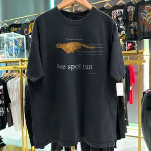 Y2K 'See Spot Run' Cheetah Nat Geo Graphic T-Shirt - Design & Printed In The USA