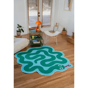 Spiral Snake Design Rug by Johann Banta