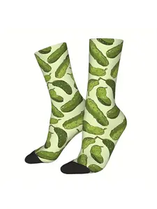 Funny Pickle Print Socks
