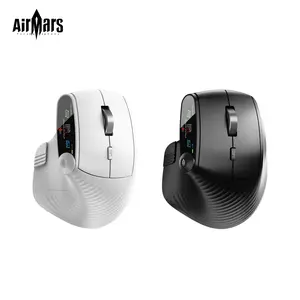 Airmars VM02 Version Bluetooth Wireless Mouse Ergonomic Vertical 2.4G Knob Function Long Battery Life for Laptop & Desktop Computers