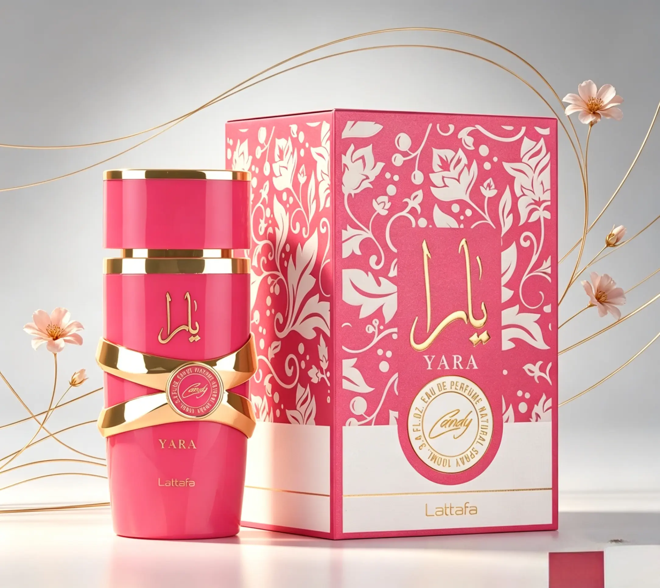 Lattafa Yara Candy for Women 3.4 Ounce (100ml) Eau De Parfum Spray Perfume Fragrance Fruity Citrus Floral, Vanilla, Long Lasting Perfume