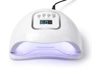 256W UV Nail Lamp with Smart Sensor & Magnetic Base – 30 LED Beads, 4 Timers – Removable Ambient Light Base for Gel Polish – DIY Manicure & Salon Tool