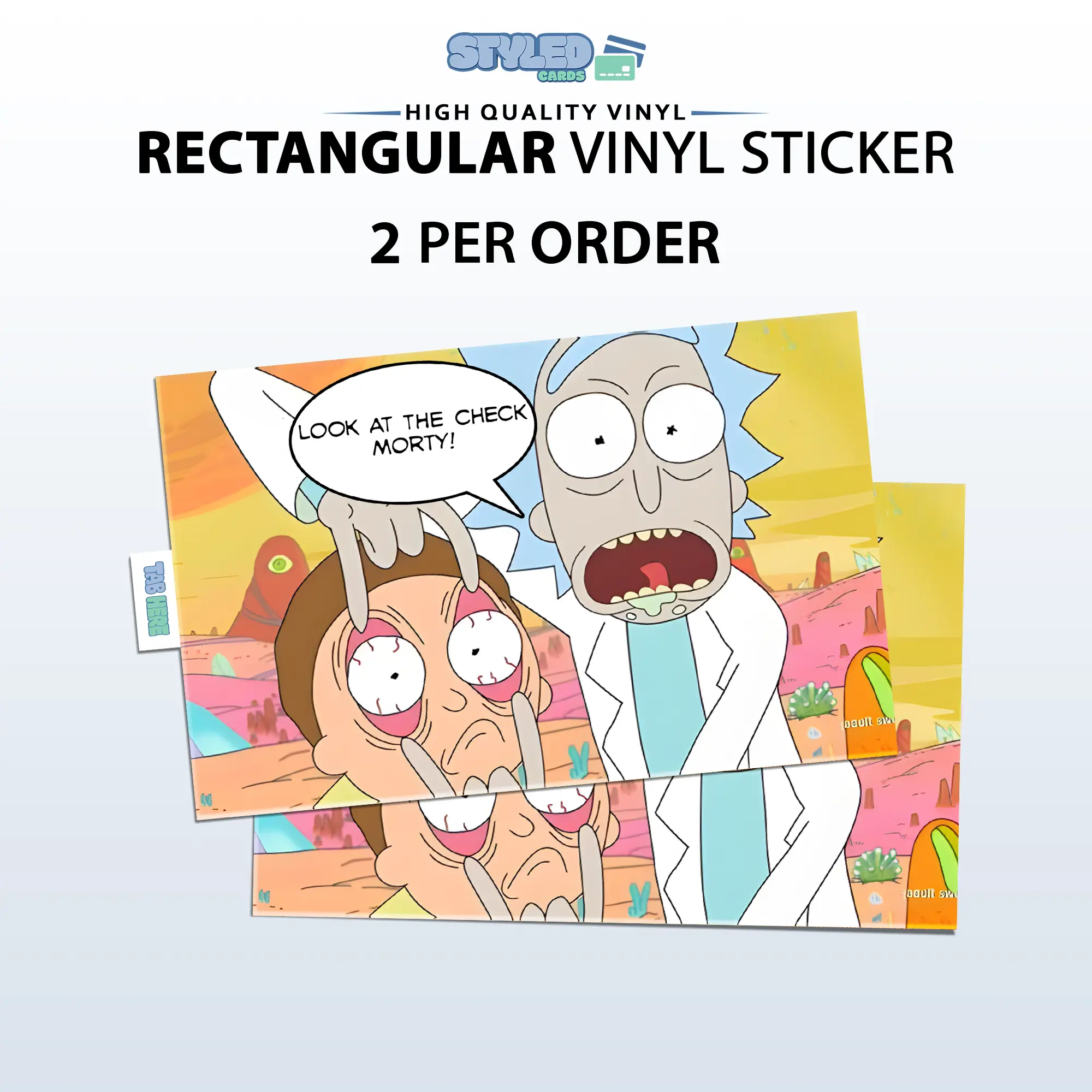RICK AND MORTY rectangle vinyl sticker