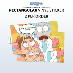 RICK AND MORTY rectangle vinyl sticker