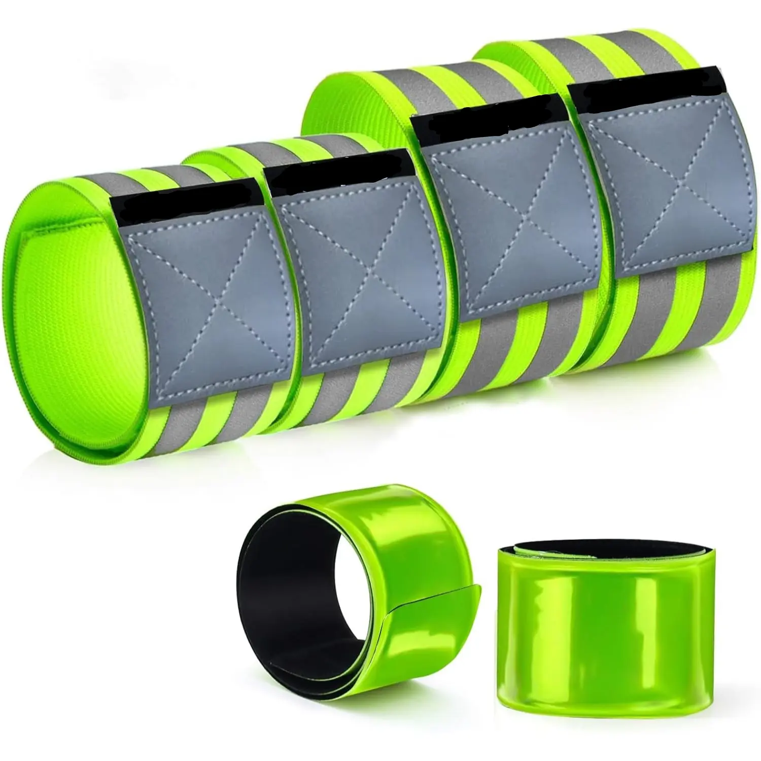 Reflective Bands for Night Running and Walking 6 Pack High Visibility Adjustable Reflective Gear for Arm Wrist Ankle Leg for Men and Women
