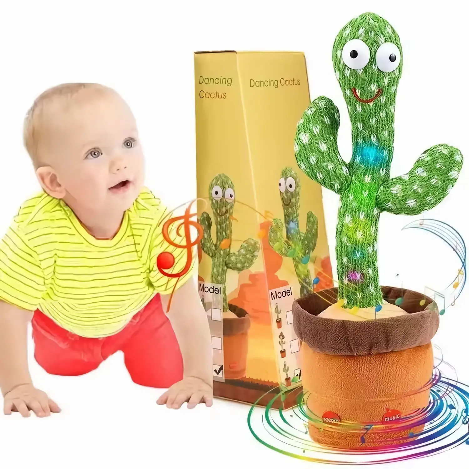 Dancing Cactus Baby Boy Toys,Cactus Baby Toys Dancing Cactus Mimicking Toys, Talking Cactus Toys Singing Cactus Repeats What You Say Baby Boy Toys, Children's Song Cactus for Baby Girl Toys