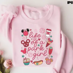 Youth & Adult Life Of A Park Girl Sweatshirt, Magic Kingdom Shirt, Trip Sweater, Coquette Bow Minnieee Ears Shirt, Family Vacation Tee 19WCH