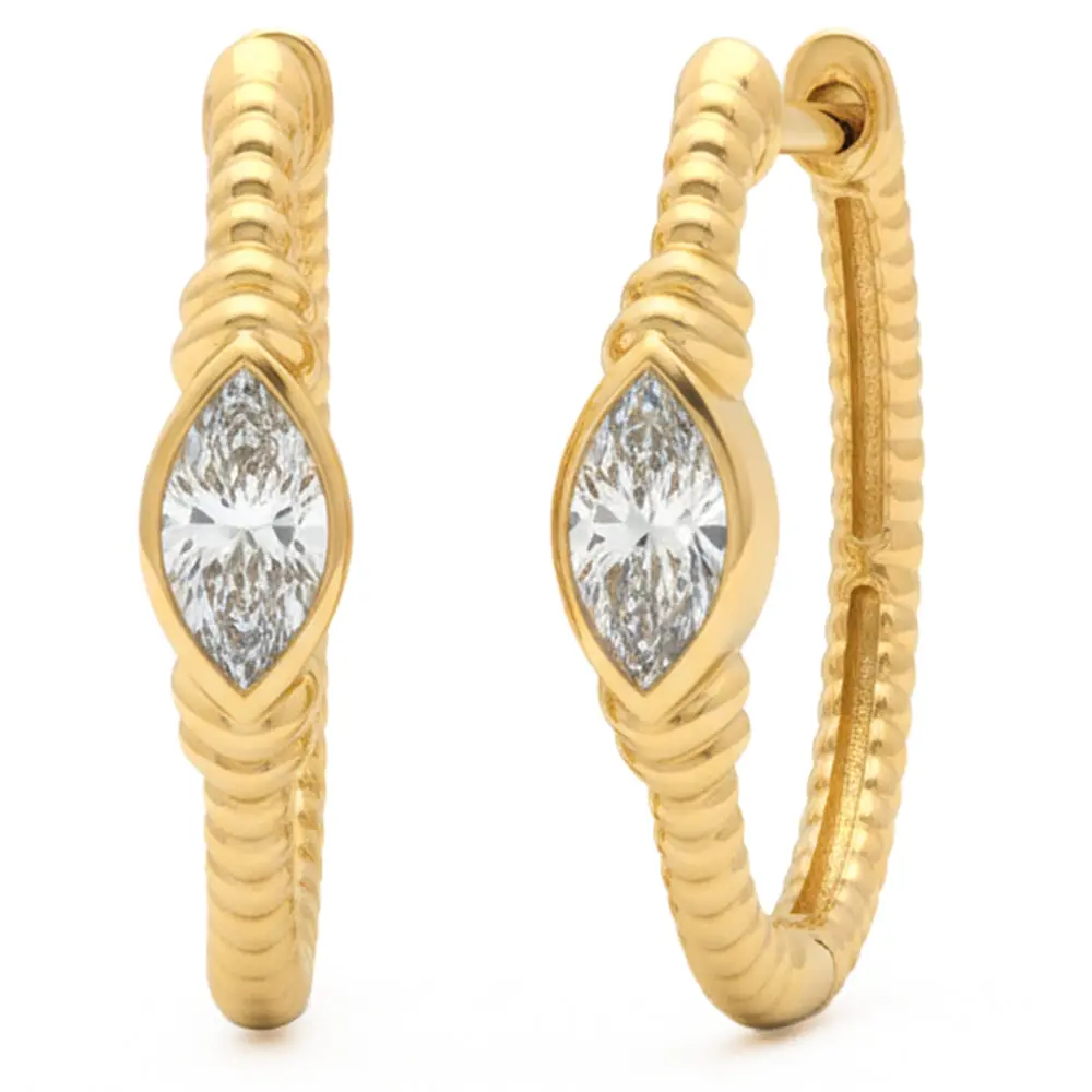 0.5ct 14K Yellow Gold Lab Grown Diamond Earrings
