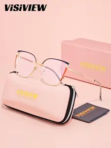 1 Piece VISIVIEW Unisex Elegant And Charming efined Design Anti Blue Light Cat Eye Full Frame Plano Glasses