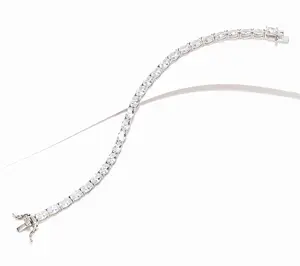 Diamonique 6mm Choice of Cut Sterling Silver Tennis Bracelet