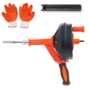 NEW Durable 25 ft Drain Auger Plumbing Snake with Drill Attachment for Sink Shower Clogs SKYSHALO