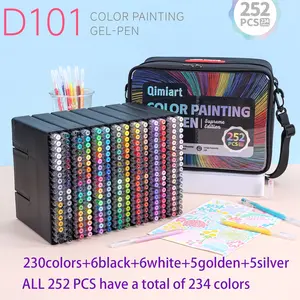 NEW 252 Pieces/234 Colors (Professional Edition) Languo Color Painting Gel Pen Set, 45/72/99/168 Pcs, with Storage Box, 0.6mm Needle Tip, Rich Color, Art Supplies for Diary, Card, DIY