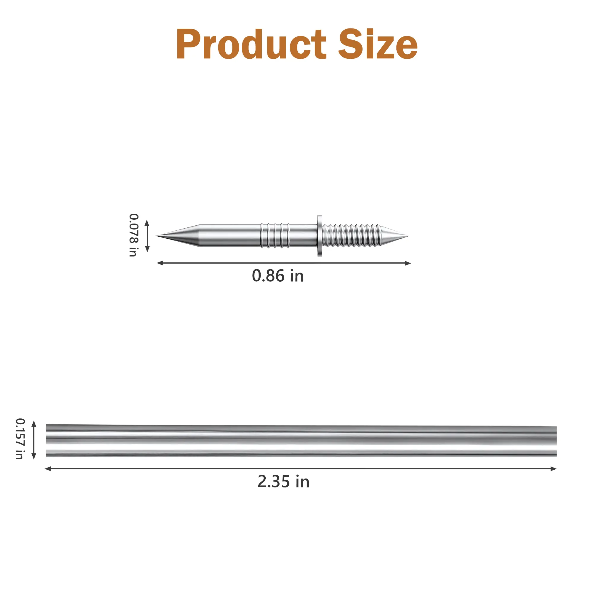 100 Counts Double-Headed Seamless Nail, Non-Marking for Skirting Board, Invisible Security Pin with Sleeve Tool for Solid Wood Baseboard