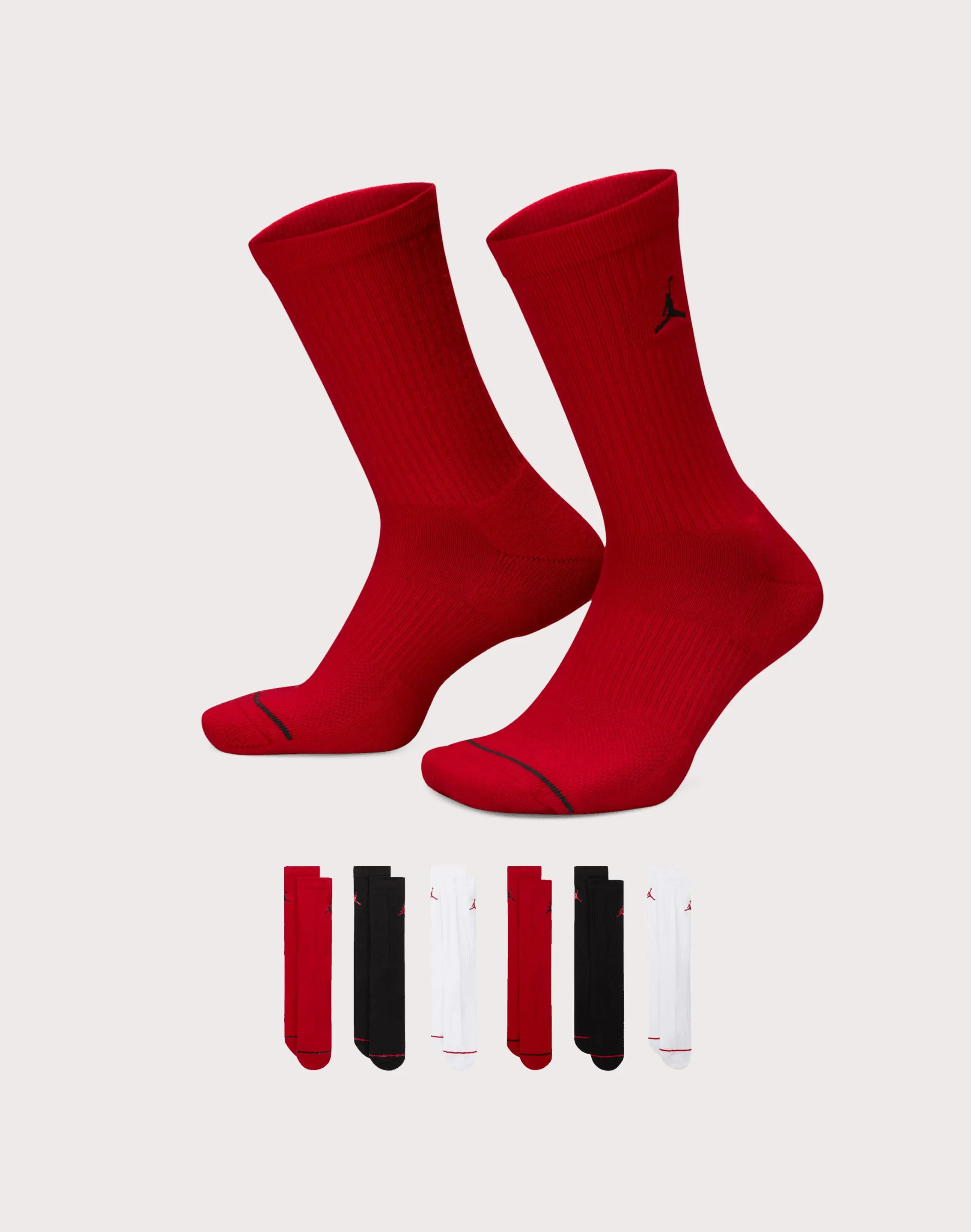 Mens Jordan Cushion Ply Crew Socks 6-Pack