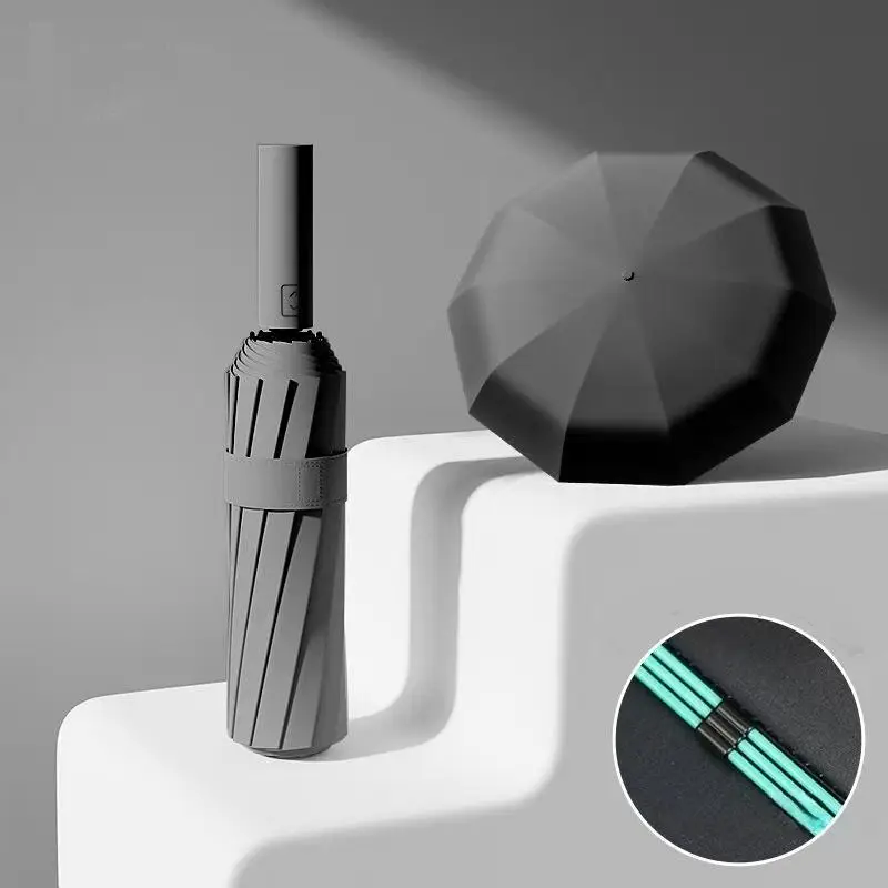 Automatic Folding Umbrella, 1 Count Portable Compact Umbrella, Windproof Rainproof & Sun Protection Umbrella for Outdoor Hiking & Travel