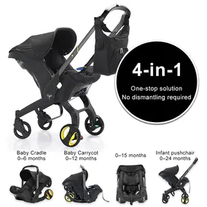 (No latch base)Baby Stroller with Free Bag, Multifunctional Newborn Stroller, Equipped with Five Point Seat Belt and A Chest Clip, Can be Pushed in Both Directions, with Shock-absorbing Wheels, Suitable for Traveling #DealsForYouDays