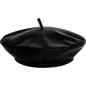 Women PU Leather French Beret