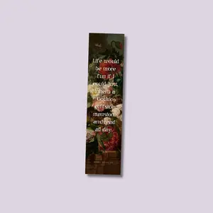 Gothic Vintage Bookmark | 2x8 inches | Gothic Victorian Painting Roses | Booktok Bookstagram Booktube