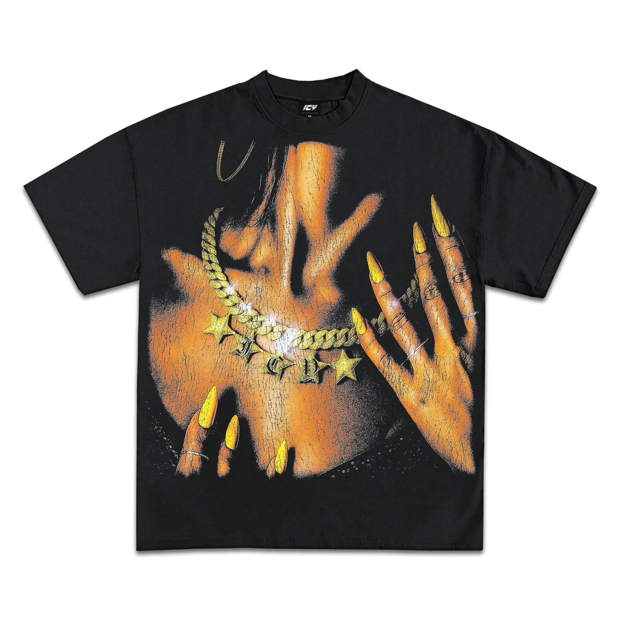 Star Chain Graphic T Shirt – Urban Aesthetic Jewelry Print Tee