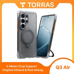 TORRAS Q3Air for Samsung S26Ultra with 360° Ring Stand & Airbag Protection 4-Meter Anti-Fall Shockproof Cover