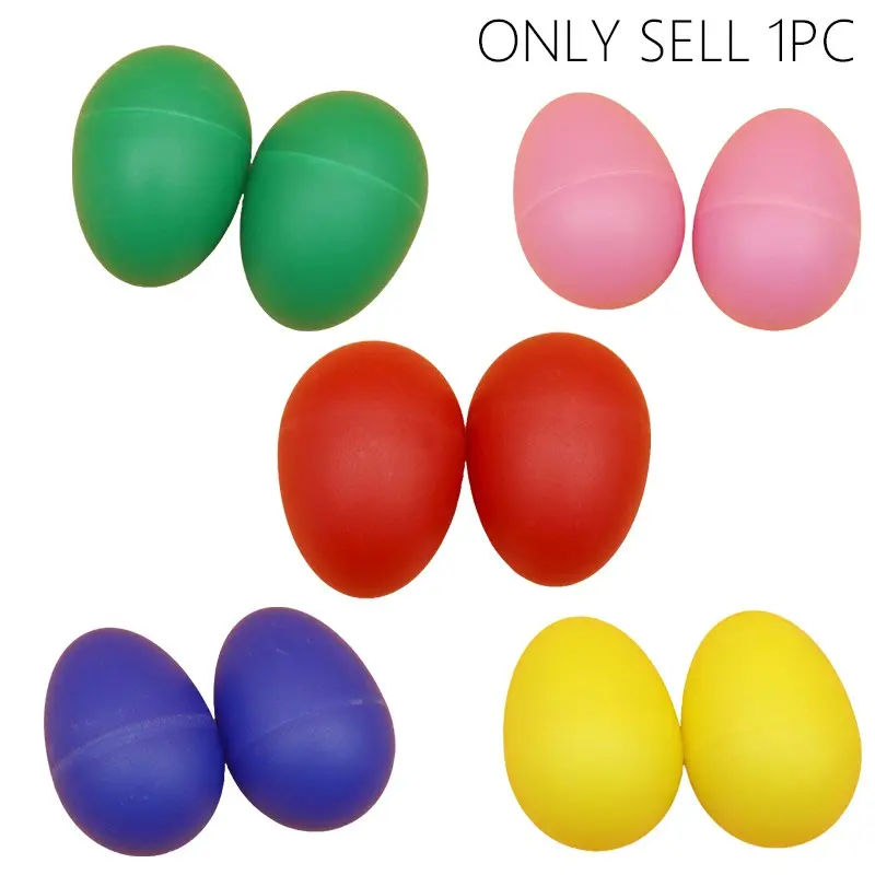 2pcs Plastic Rattle Maracas Shakers for Easter, DIY Painting Colorful Egg Instruments, Music Toys for Kids and Adults, Neon, Percussion Instrument, Percussion Musical Instruments
