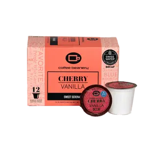 Cherry Vanilla Flavored Decaf Coffee Pods
