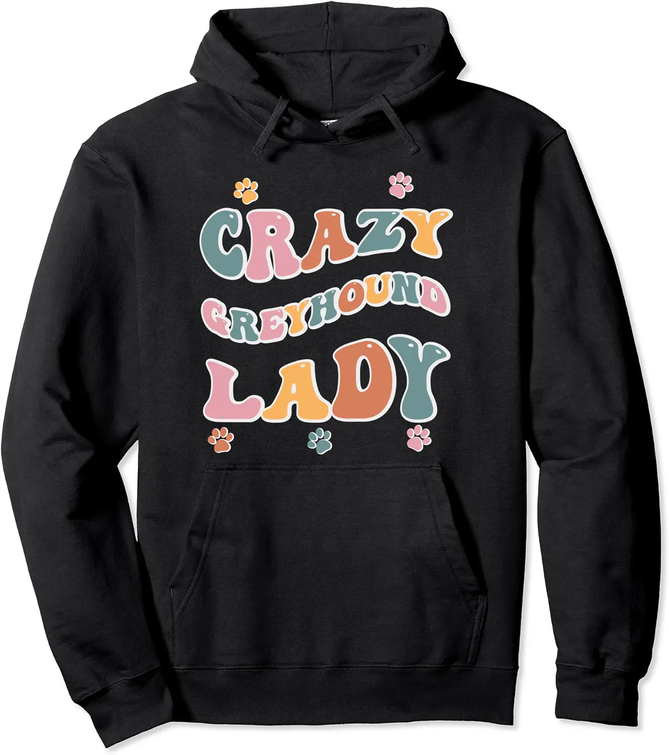 Crazy Greyhound Lady Design for Dog Lovers Pullover Hoodie - Matthewmatt Shop 91B0CB6PY3BJ