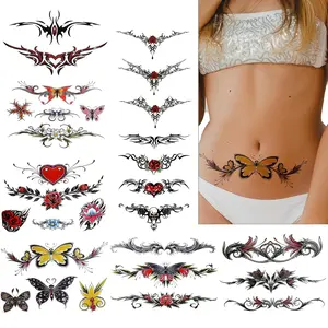 Tatoo Stickers Waterproof Temporary Fun Tattoo Sexy Waist Tattoo Cover Scar Female Tattoo Waterproof Female Belly Tattoo