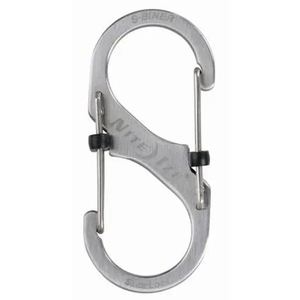 Nite Ize No.3 S-Biner Slide Lock - Stainless Steel Double Gated Carabiner for Secure Rope & Climbing Use in Sports & Outdoor Activities, Climbing Carabiner, Rope Carabiner