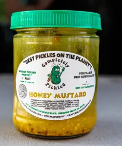 Completely Pickled Honey Mustard Pickles