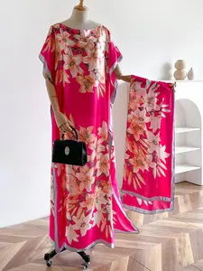 Women's Floral Print Long Scarf & Shawl, Floral Pattern Casual Soft Shawl, Elegant Soft Comfortable Scarf for Women, Fashion Accessories for Daily Wear
