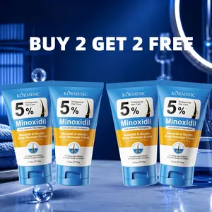 🔥【BUY 2 GET 2 FREE】KORMESIC 5% Minoxidil Scalp Massage Cream 100g*4, New Upgraded Formula ! Nourish hair roots, strengthen strands and reduce breakage. Soothe scalp and improve dry frizzy hair. Keratin helps repair hair, mild texture and easy to absorb