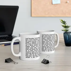 Funny Old Man Story Coffee Mug 11oz, Sarcastic Aging Quote Typography Design Coffee Cup, Gag Gift for Grandpa, Dad or Senior Humor Lovers
