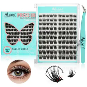 【Live Exclusive】Ailaishi No Glue Lash Kit  Self Adhesive Individual Eyelashes Easy Makeup Application with Tweezers Cosmetic #DealsForYouDays