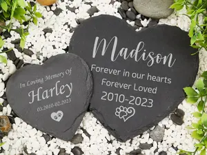 Personalized Pet Memorial Garden Stone | Custom Dog Grave Marker | Pet Loss Gift | Engraved Dog Headstone | Outdoor Pet Tribute | Pet Memorial Decor