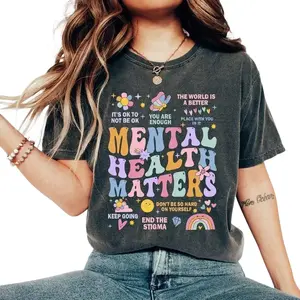 Retro Comfort Mental Health Matters Shirt, Mental Health Shirts, Women Inspirational Shirts, Inspirational Gifts, Therapy T-Shirt