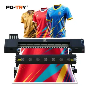PO-TRY High Speed Sublimation Printer 8 Heads Industrial Heat Transfer Machine for Sportswear Polyester Fabric 4000m/Day